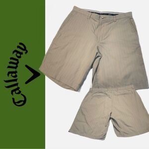 Callaway X Series Tan and White‎ Stripe Shorts - Size 38